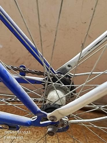velosiped kameri: Şəhər tipli velosiped - Rəng: mavi/gümüş - Aşağı enişli — 6