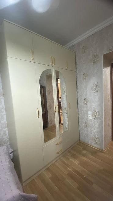 Yeni, 4 qapılı, Güzgülü, Bej, Digər material, Açılan, Düz dolab