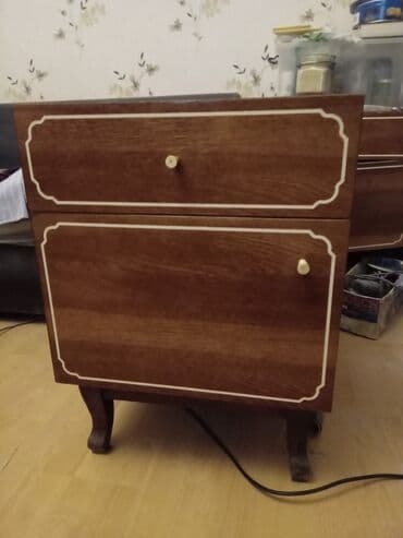 тумбочка под телевизор: Klassik tərzli taxta tumbə - Material: ağac, təbii ağac naxışlı örtük — 3