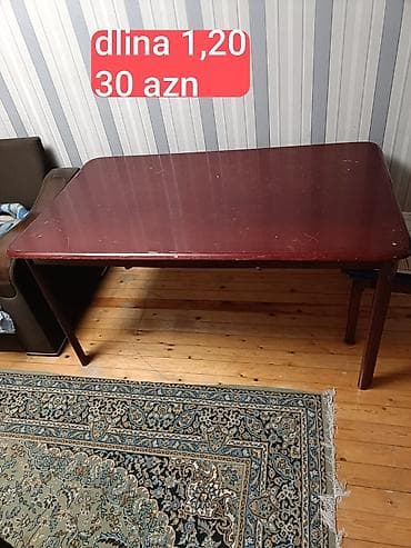 Mətbəx masası, İşlənmiş, Açılmayan, Taxta, Dördbucaq masa