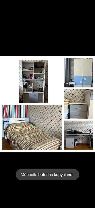 masa və stul dəsti: Oğlan və qız üçün, Təknəfərlik çarpayı — 1