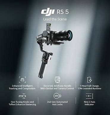 DJI RS 5 kamera stabilizatoru – peşəkar kadrlar üçün. Xüsusiyyətlər lalafo.az -da DJI RS 5 kamera stabilizatoru – peşəkar kadrlar üçün. Xüsusiyyətlər