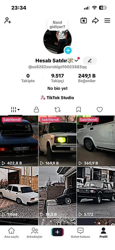 06 sekilleri cekmek: Salam tiktok hesabı satılır 10K takipçiyə çox az qalıb təmiz aktiv — 1