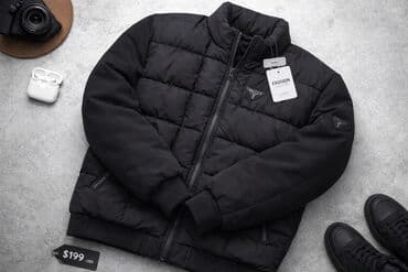 Uşaq üçün qara rəngli qış gödəkçəsi - Model: şişmə (puf) tipli