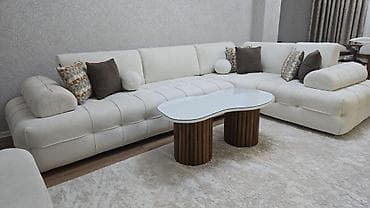 Divan və masa dəstləri: Künc divan, Qonaq otağı üçün, Açılmayan — 1