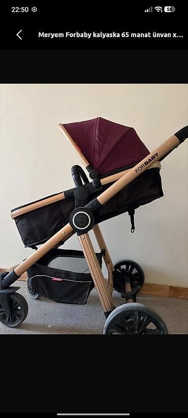 ForBaby brendi uşaq arabası – beşik tipli - Rəng: tünd bənövşəyi