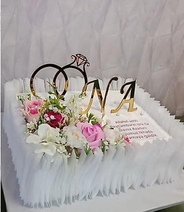 qaymaqli tort: Fərdi dizayn tortlar - Tematik və mərasimlərə uyğun dizaynlar: nişan — 2