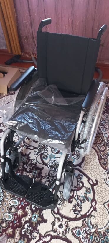 инвалидное кресло в аренду: Tualet funksiyalı manual əlil arabası - Korpus: möhkəm xrom/plastik — 2