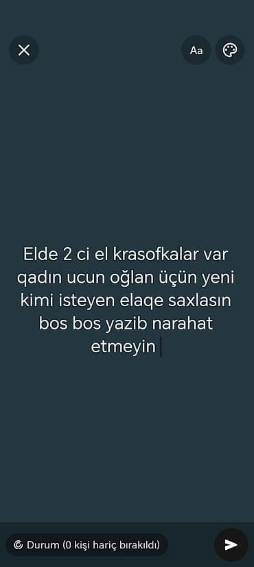 Məhsul: Krasofka (2-ci əl) Təsvir: - Həm qadınlar, həm oğlanlar üçün