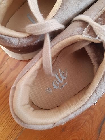 ayaggabı: Koton, Ölçü: 37, rəng - Bej, İşlənmiş — 3