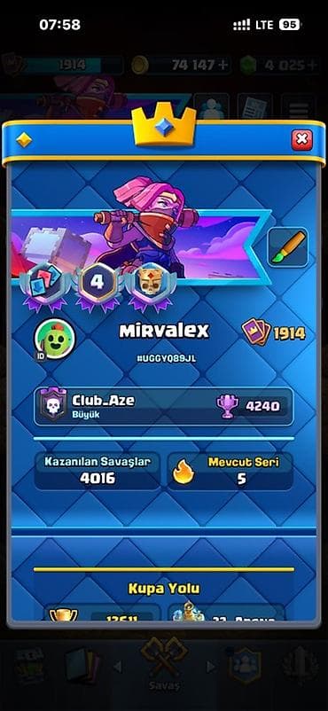 Clash Royale hesabı – “Mirvalex” - Kral səviyyəsi: 16 (Maksimum) - lalafo.az -da Clash Royale hesabı – “Mirvalex” - Kral səviyyəsi: 16 (Maksimum) -
