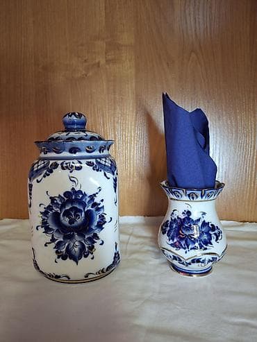 Çay dəsti, rəng - Göy, Keramika — 5