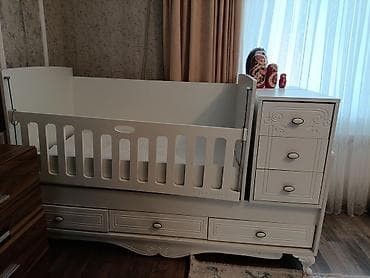 dolab ucuz: Uşaq beşiyi və komodlu çarpayı sistemi - Brend qeyd: “baby mood” — 1