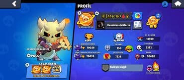 telfonu: Brawl Stars hesabı – yüksək göstəricilərlə - Oyunçu adı/tag: |MACRO| — 1