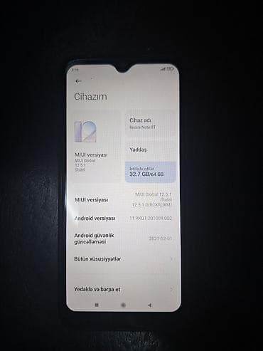 telfo: Redmi Note 8, 64 GB, rəng - Mavi, Qırıq — 5