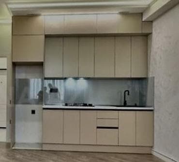 kamp evi: Mətbəx mebeli dəsti – müasir minimal dizayn - Rəng: açıq bej — 1