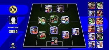 EFootball hesabı – yüksək reytinqli komanda quruluşu - Klub teması