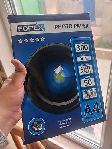 FOPEX Photo Paper – A4 ölçü (210 x 297 mm) Üzərindən sadəcə 1-2 vərəq