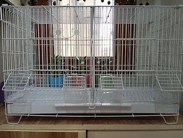 Qəfəs bütün quşlar üçün ideal arakəsməli Quş qəfəsi – bölünə bilən iki