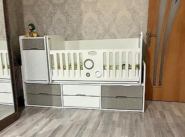 Uşaq beşiyi – yelləncək funksiyalı, 70 AZN. - Model: Baby Mood tipli