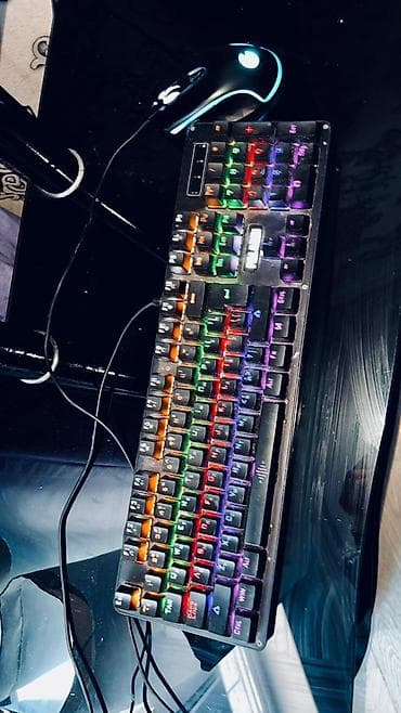 kablolar: RGB işıqlı oyun klaviaturası + simli oyun siçanı dəsti Dəst gündəlik — 2