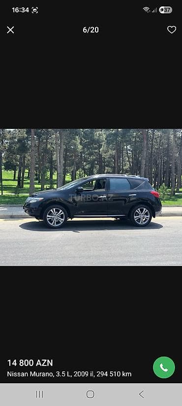 şlanq satışı: Nissan Murano: 3.5 l | 2009 il Krossover — 3