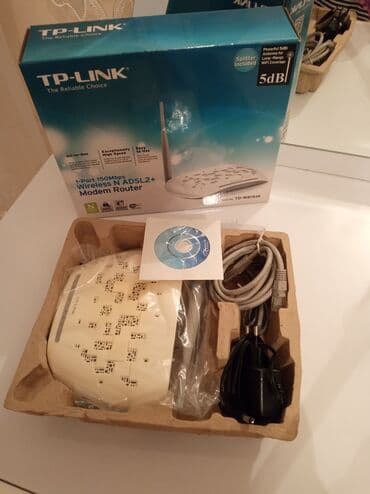 router: TP-LINK
1-Port 150Mbps
Wireless N ADSL2+
Modem Router — 4