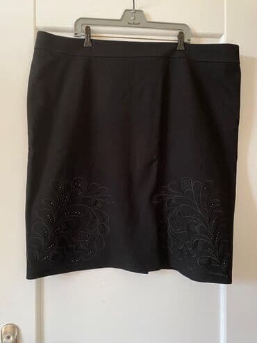 karandaş qadın ətəkləri: Midi Ətək, Cins, 2XL — 7