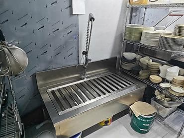Profesional restoran mətbəxi üçün paslanmayan poladdan yuyucu stansiya