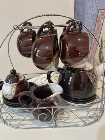 alətlər dəsti: Qəhvə dəsti, rəng - Ağ, Farfor, 6 nəfərlik — 3