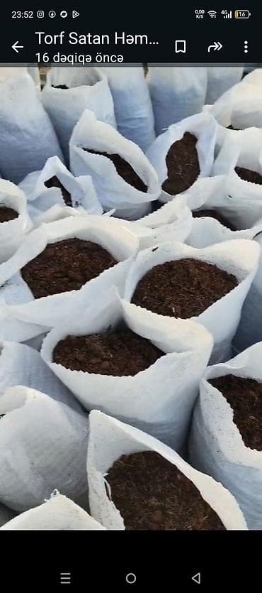 Bitki dərmanları: Məhsul: Torf (bağ və istixana üçün) Təsvir: - Ağ polipropilen — 4