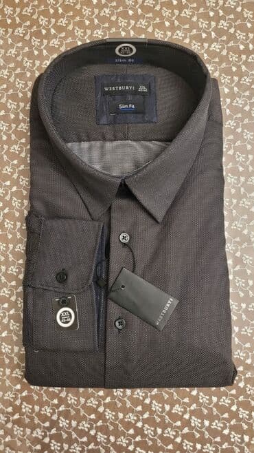 almaniya istehsalı kişi köynəkləri: Köynək uzunqol SlimFit Westbury, Alman brendi, istehsal Almaniya — 1