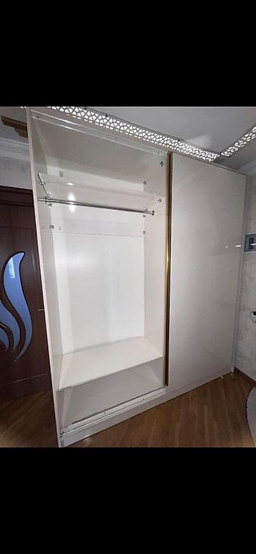 paltar qardirobu: 2 qapılı, Siyirməli, Bej, Kupe, Düz dolab — 3