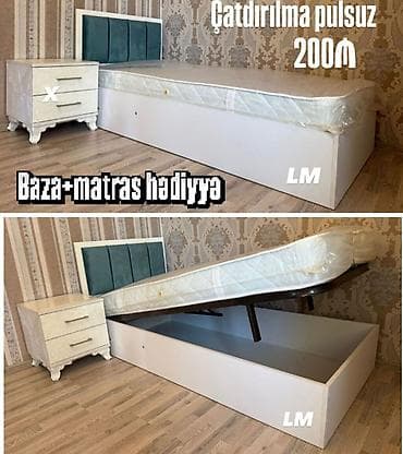 matras taxt: Yeni, Təknəfərlik çarpayı, Bazalı, Matras ilə — 1