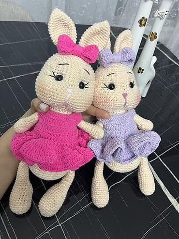 barbi evi duzeltmek: Əl işi toxunma dovşan oyuncaqları - Texnika: amigurumi, tamamilə əl — 2