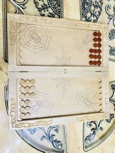 Nərdlər: Taxta nərd dəsti - Material: təbii ağac. - Üz qapaqları: biri şaxpar — 4