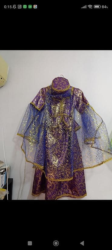 Milli geyim dəsti – qadın üçün - Rənglər: bənövşəyi əsas ton, üzərində — 1