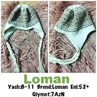 2 yas: Yash:8-11 Brend:Loman Eni:52+
Qiymet:7AzN — 1