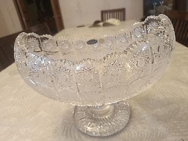 aksesuar qabi: Bohemax kəsimli kristal meyvə/qəlyanaltı qabı.Baha almışam ucuz — 2