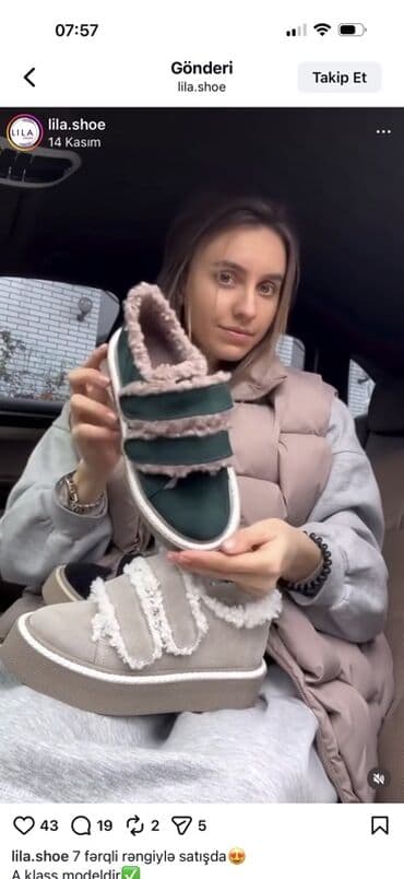 Tuflilər: Ölçü: 38, rəng - Yaşıl, Yeni — 2