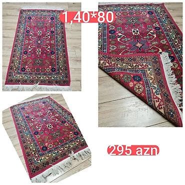 Монеты: Qırmızı tonlarda klassik naxışlı xalça - Ölçü: 1,40 × 80 sm — 1