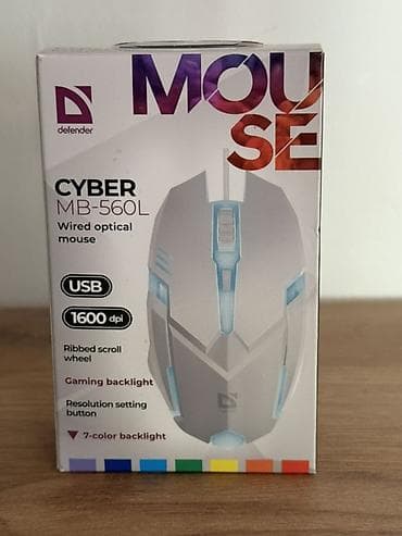 Noutbuk və netbuklar: Defender CYBER MB-560L – USB qoşulan optik kompüter siçanı. Qutusu — 1