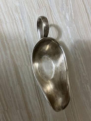 Metal çömçə/ölçü qaşığı - Material: metal ərintisi (gümüşü rəng) -