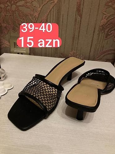 kişi ucun ev şap şapları: Tərliklər, Ölçü: 39, rəng - Qara, İşlənmiş — 1