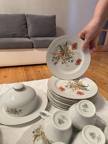 servis: Çay dəsti, rəng - Ağ, Farfor — 3