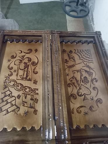 Asia: Məhsul: Taxta nərd dəsti (əl oyma) Təsvir: - Bütöv ağacdan — 3