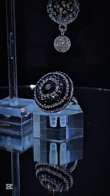 Dəstə daxildir: Üzük, Sırğa, Swarovski, Gümüş, 925 Əyar — 3