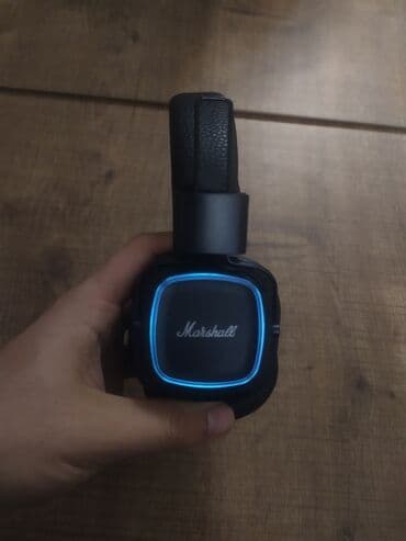 mikro nauşnik satışı: İşlənmiş Simsiz (Bluetooth) Qulaqcıqlar, Marshall, rəng - Qara — 2