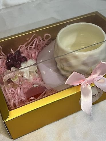 dolgu: Çay dəsti, rəng - Çəhrayı, Keramika, 1 nəfərlik — 1