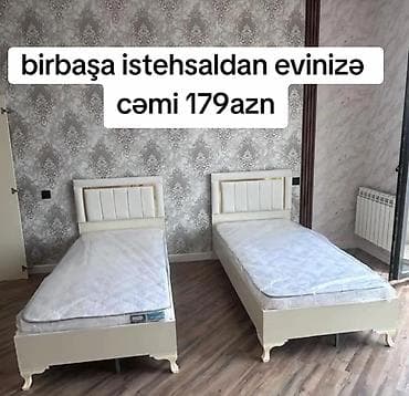 Ağ rəngli tək nəfərlik çarpayı dəsti. Klassik üslubda taxta karkas lalafo.az -da Ağ rəngli tək nəfərlik çarpayı dəsti. Klassik üslubda taxta karkas